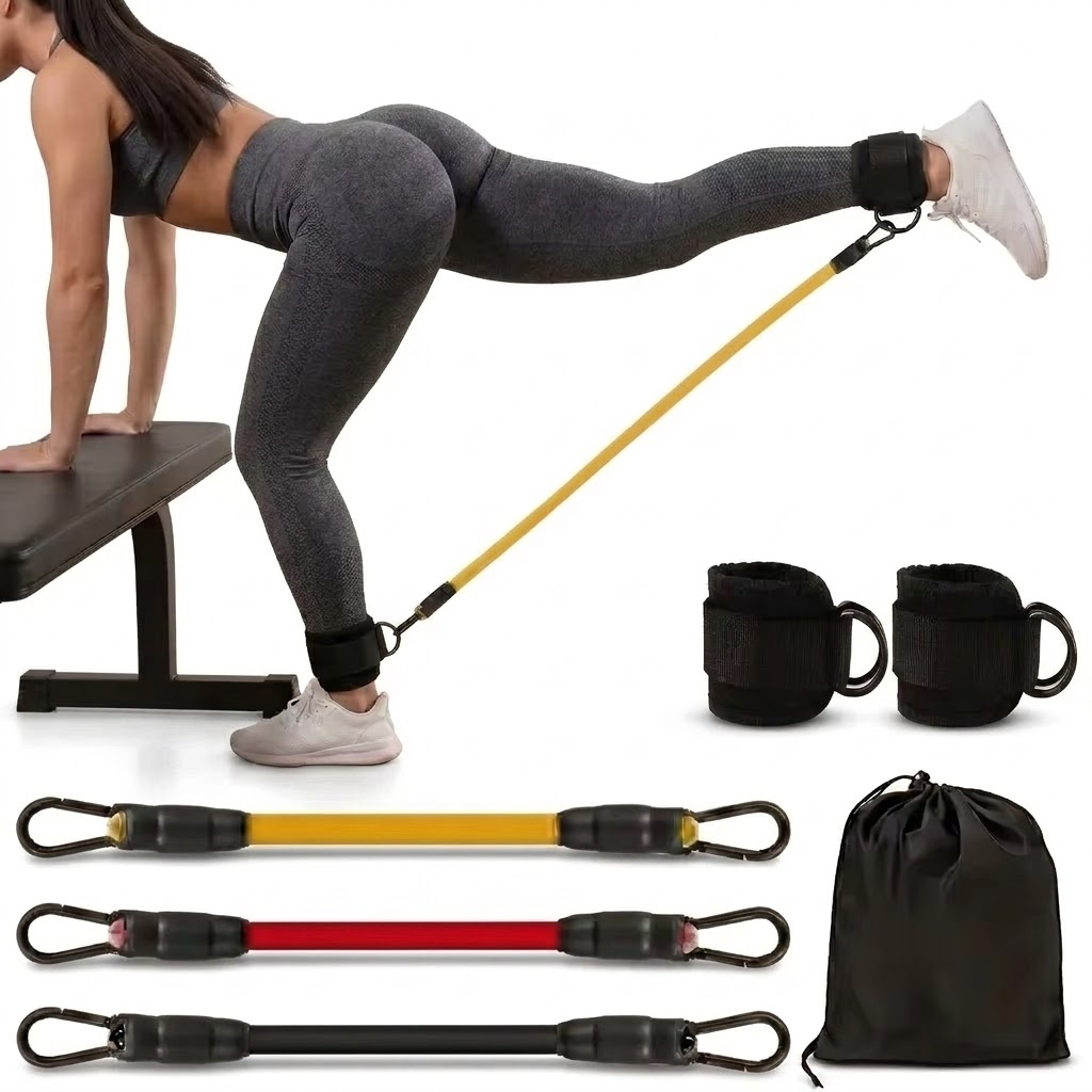 5‑Piece Ankle Resistance Band  - đánh giá và giá Yoga Fitness Resistance Band